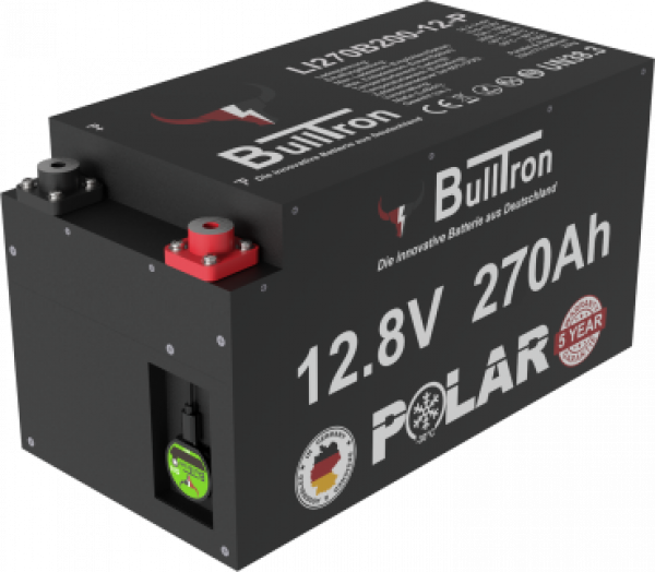 270Ah BullTron Polar LiFePO4 12.8V Akku mit Smart BMS, Bluetooth App und Heizung